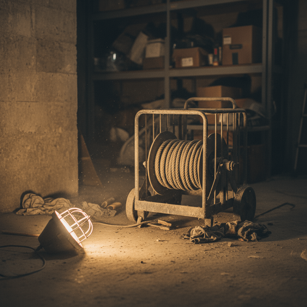 Spirale für Rohrreinigung auf dem Boden